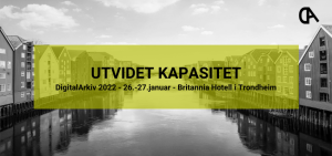 Bryggerekka i Trondheim med tekstbanner - Utvidet kapasitet DigitalArkiv 2022