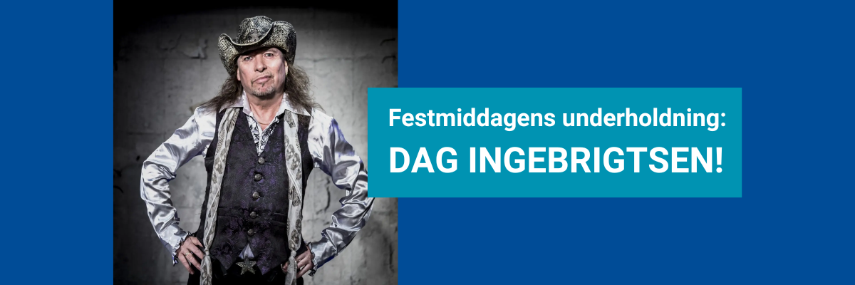 Banner med tekst og bilde av Dag Ingebrigtsen
